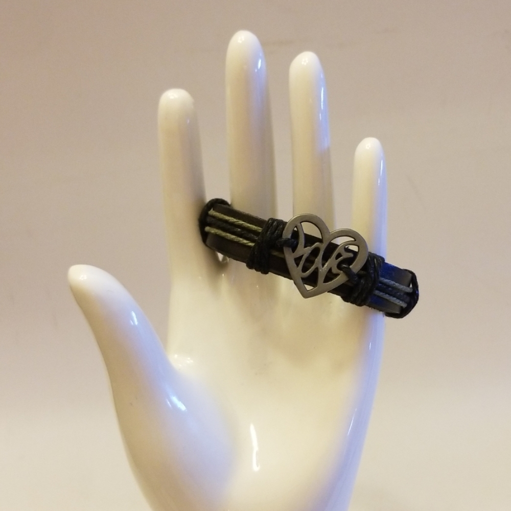 Faux leather bracelet